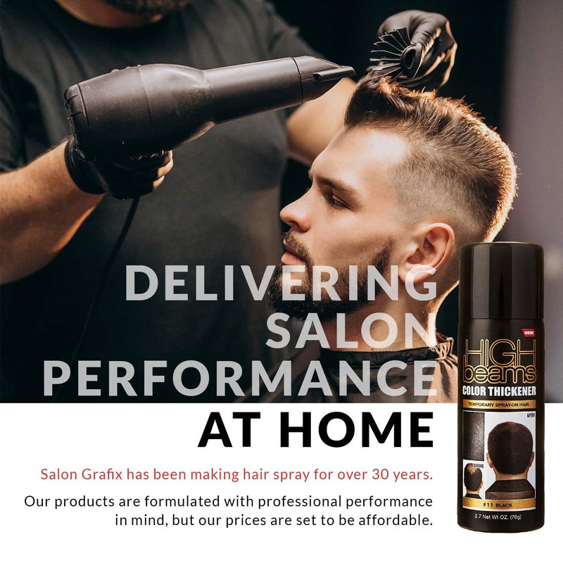 Salon Grafix High Beams Color Thickener Temporary Spray - Black for Unisex - 2.7 oz Hair Color - Image 5
